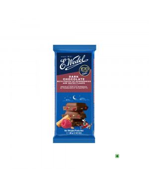E.wedel Dark Chocolate With Pieces Of Raspberries & Wafer Flakes 80gm