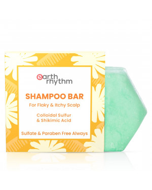Earth Rhythm Anti Dandruff Shampoo Bar with Arnica Extracts for Itchy & Flaky Scalp (Paper Box) | Sulfate & Paraben Free - 80 gm