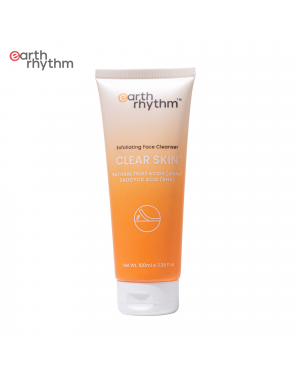 Earth Rhythm Clear Skin Exfoliating Cleanser with AHA & BHA | All Skin Types - 100 ml