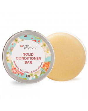 Earth Rhythm Conditioner Bar with Tamanu Oil (Tin Box) | For Frizz , Dryness & Split Ends | Adds Shine & Volume | Sulfate & Paraben Free - 80 gm