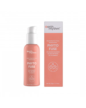 Earth Rhythm Phyto Fuse Multi Vitamin Moisturiser (Niacinamide + Retinol + Vitamin E) | Even Out Skin Tone | For Oily, Combination, Sensitive & Acne Prone Skin - 50 gm
