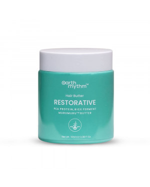 Earth Rhythm Restorative Hair Butter for Curly and Wavy Hair with Pea Protein, Murumuru & Rice Ferment | Hair Mask | Leave In Conditioner - 100 ml