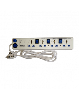 Electra Electric Spike Guard 4 Way Socket With 4 Switch 4 Mtr