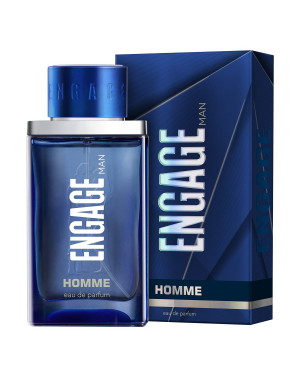 Engage Homme Eau De Parfum for Men, Citrus and Woody, Skin Friendly and Long Lasting, 90ml