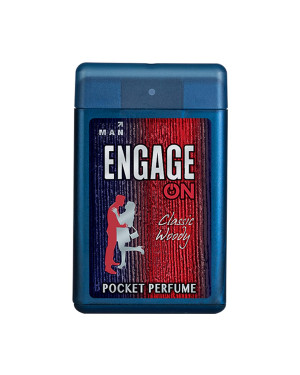 Engage ON Classic Woody Pocket Perfume For Men, Citrus & Spicy,Skin Friendly 17ml