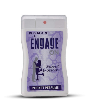 Engage ON Sweet Blossom Pocket Perfume For Women, Floral & Green, Skin Friendly, 18ml