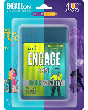 Engage On 2-In-1 Pocket Perfume Man Work & Party, Skin Friendly, 28 ml
