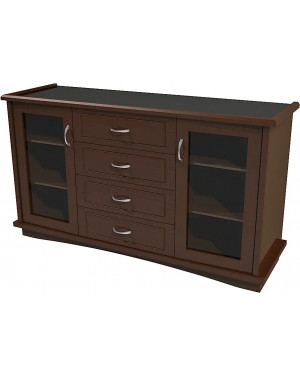 MDF Engineered Wood Sideboard Cabinet With Drawers And Shelf Storage For Living Room Hall, Kitchen And Bedroom 