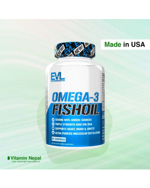 EVL Omega3 Fish Oil Supplement – 120 Softgels