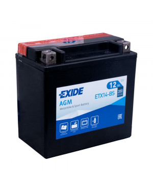  Exide FeX1-etx14 Sealed Battery for Bikes (Red) 