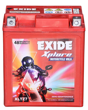  Exide XLTZ7 Sealed Battery for Bikes (Red) 