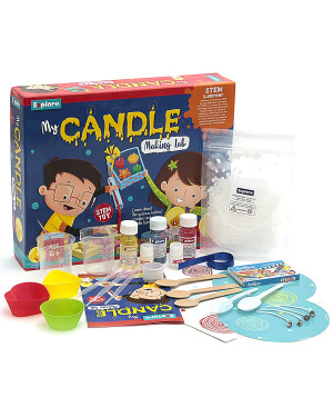 Explore My Candle Making lab STEM Educational Learner DIY Activity Toy Kit for Ages 6+ of Boys and Girls