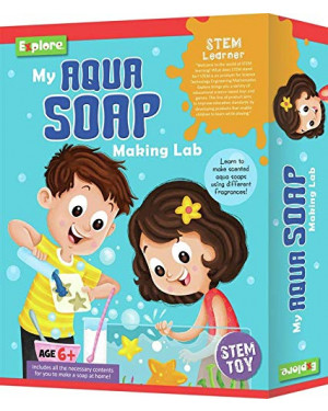 Explore My Aqua Soap Making Lab STEM Educational Learner DIY Activity Toy Kit for Ages 6+ of Boys and Girls