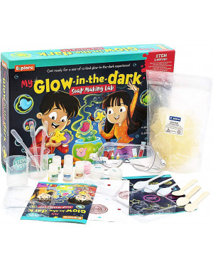 Explore My Glow-in-The-Dark soap Making lab STEM Educational Learner DIY Activity Toy Kit for Girls and Boys