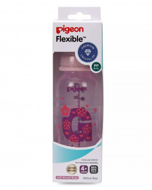 Pigeon Peristaltic Nursing Bottle Kpp Nipple S - 240ml (PINK) 88005