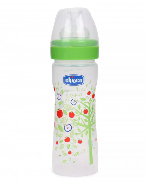 Chicco Well Being Feeding Bottle Green 250 ml Fast Flow 4m+