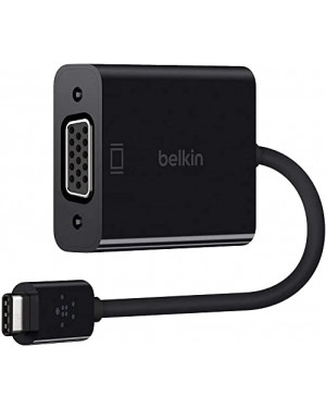 Belkin F2CU037btBLK USB C To VGA Adapter - USB C To VGA Cable For MacBook Pro, MacBook Air, Mac Mini, iPad Pro, iPad 12.9”, iPad Mini, Chromebook, Dell XPS & Other USB C Devices