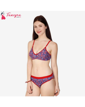 Fancyra - Lingerie for Honeymoon Bra Panty Set for Women Babydolls Sexy Lingerie for Honeymoon Size 32 Blue Color