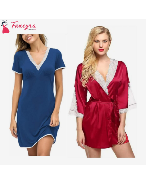 Fancyra - Combo set of Stylish Night Shirts Nightgowns and Nightwear