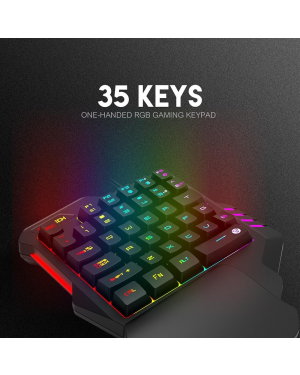 Fantech K512 Archer Rgb Backlights One-Hand Ergonomic Gaming Keyboard