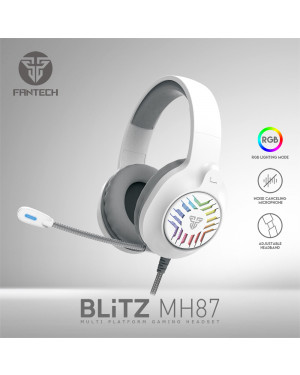 Fantech MH87 Single Jacked Gaming RGB Headphone White