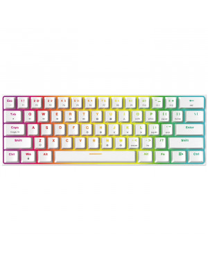 Fantech Mk857 60% Keyboard White (Blue, Red Switch)
