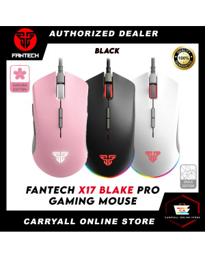 X17 Blake Wired Gaming Mouse(White and Pink)