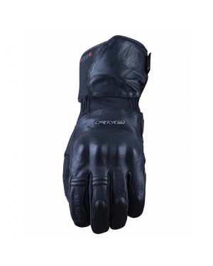 FIVE WFX Skin Minus Zero GTX Black Leather Winter Gloves with Knuckle Protection for Motorcycle/Scooter