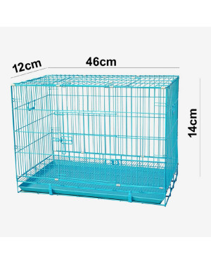Foldable 1.5ft Bold Wire Pet Cage House For Dogs Cats 46cm