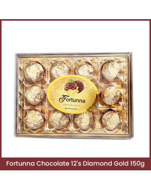 Fortunna Choco 12's Rectangle Gold 150gm