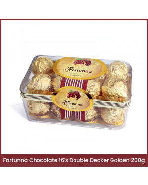 Fortunna Choco 16's Dbl Deck Gold 200g