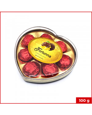 Fortunna Chocolate 8's Heart Red 100g