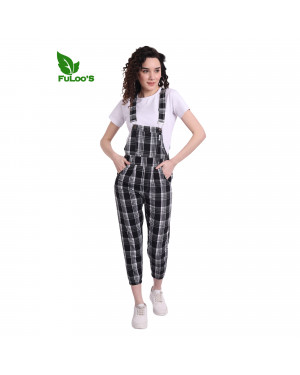 FuLoo's Check Rockey Pant in Cotton with Tshirt for Women