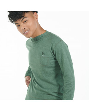 Fuloo's High-Neck Inner Thermal Wear In Green For Men