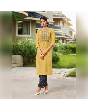 FuLoo's Jingle Pure Cotton Designer Embroidered Kurti for Women #01