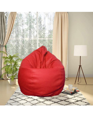 Fumo Classic Faux Leather Bean bag XXXL - Red (with beans)