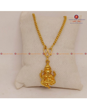 Ganesh Locket With Gold Plated Chain