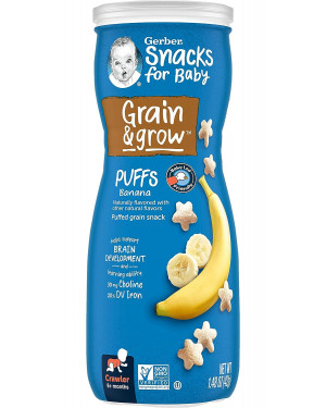 Gerber Grain & Grow Puffs Banana + Puffs Cranberry Orange( Buy 2 Get 1 Free Puffs Banana 42g)