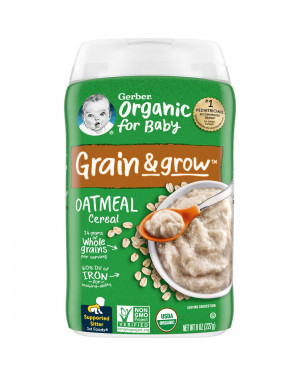 Gerber, Organic Oatmeal, Single Grain Cereal, 1st Food, 8 Oz (227 G)