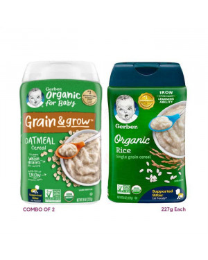 Gerber Rice Cereal + Organic Oatmeal (Buy 2 Get 1 Free Rice Cereal 227gm)