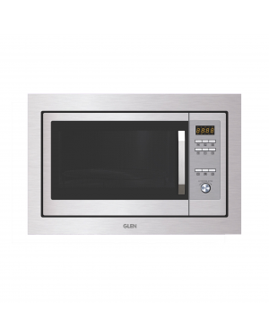 Glen Mo 677 Micorwave Oven - Built In Microwave with Grill Soft Touch Controls Stainless Steel 25Ltr - MO 677