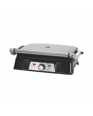 Glen Sa 3037 - Electric Contact Grill & Sandwich Maker with 180-degree opening, Non-Stick Plates, 2000w - Silver (3037)