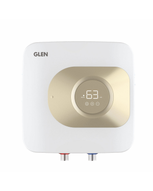 Glen Wh 7055 15L Water Heater Geyser - Water Heater Digital Controls with Remote 15 Litre 2000W 8 Bar Pressure Glasslined Tank (7055) 