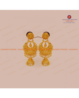 Gold Plated Pinjara Jhumka Set For Women