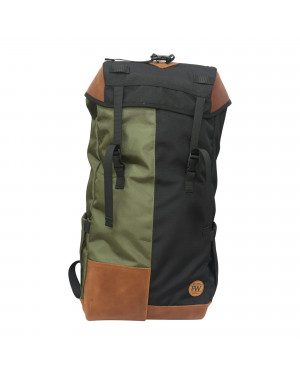 Green Venture Roll Up Backpack Large (with Leather)