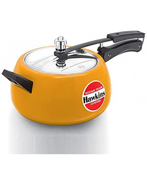 Hawkins CMY50 Ceramic-Coated Pressure Cooker Mustard Yellow 5 Litre, 