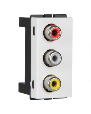Havells | Fabio 1 Module RCA Socket White AHFKPXW001