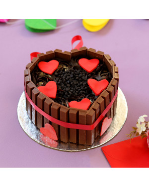 Heart Shaped KitKat Cake- 2 Pound
