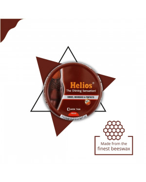 Helios Wax Leather Shoe Polish-40g-Dark Brown
