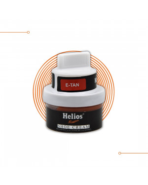 Helios Shoe Cream For Leather With Applicator - 60 gm-Dark Brown